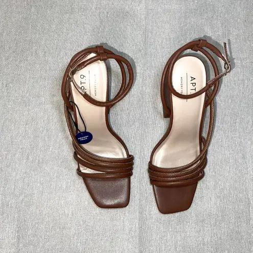 Apt. 9  | NIB Cognac Lopaka Strappy Block Heels | 9.5 thumbnail 11