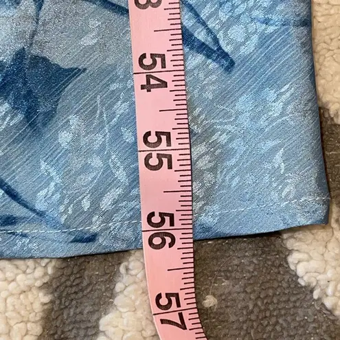 Sweet Lemon Womens Floral Crisscross Back Fully Lined Maxi Dress Blue Large NWT