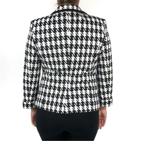 Catherine Malandrino Black and White plaid Houndstooth Blazer NEW