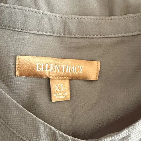 Ellen Tracy Elegant Brown Women's Top size Xl