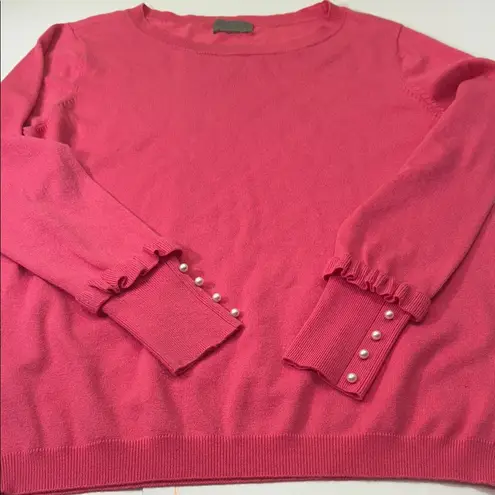 Joseph  Women's Vibrant Pink Crew Neck Sweater