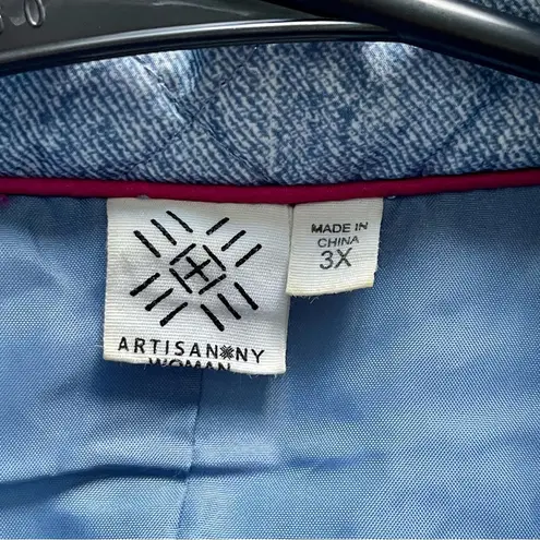 Artisan NY Zipper Front Quilted Vest Size 3X