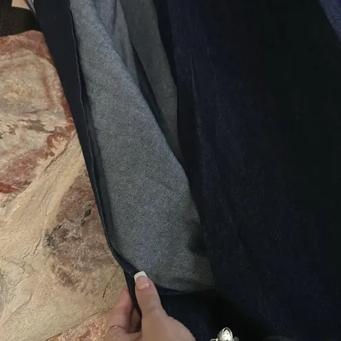 Commense Denim Belted Halter Neck Midi Dress size small Blue