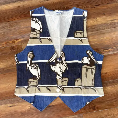Vintage 90s Michigan Rag Co Canvas Pelican Vest Multiple