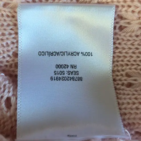 Basic Editions Woman Light Pink Open Front Cardigan Sweater Size 3X