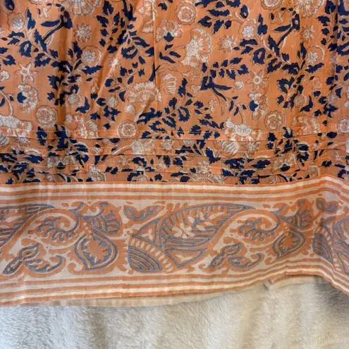 Cleobella NWT Astrid Ankle Positano Floral Organic Cotton Maxi Boho Large Coral