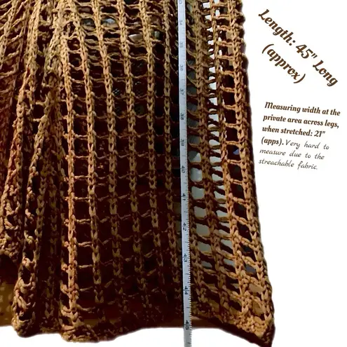 CoverUp Women's Dark Brown Beach Pants Crochet High Waist Swimsuit CoverUps Size undefined