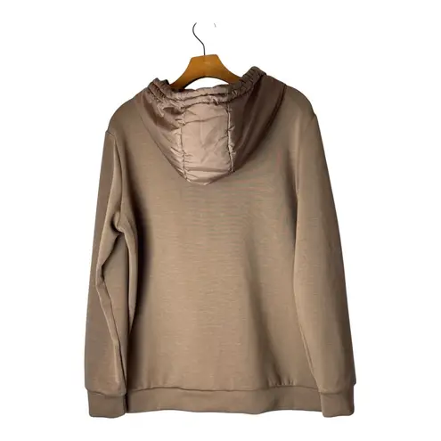 Tribal Jeans Hoodie Women Large Brown Zip Front Pullover Sweatshirt Athleisure Brown