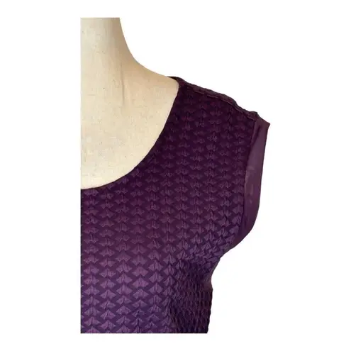 Opening Ceremony Dress Women Large Purple Plum Cut Out Thalia Puckered Midi NWT