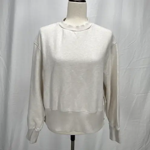 Varley Womens Eton Sweat Side Zip Sweatshirt Size S Cream Peached Sweat