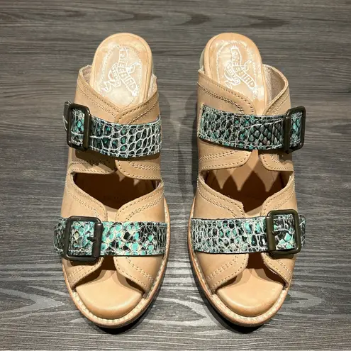 FREEBIRD by Steven Caprice heeled sandals in turquoise multi size 8