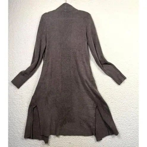 Barefoot Dreams Cardigan Sweater Womens Medium Brown CozyChic Lite Long Duster