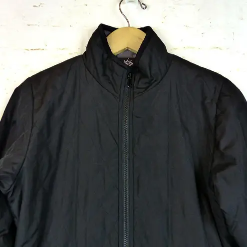 prAna Jacket Womens S Black Full Zip Fleece Line Lightweight Coat Gorpcore FLAW