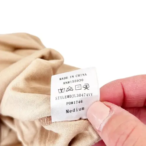 JLUXLABEL Tan One Shoulder Dress Sz M