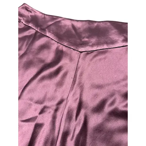 Boden Satin Midi Skirt Burgundy Aubergine Deep Wisteria Wine A line Us 12 Purple
