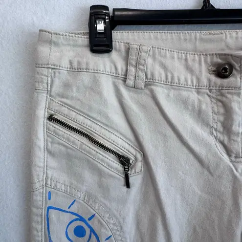 Kenar DIY Doodle Graphic Cargo Pants Beige Women’s Sz M Streetwear Y2K Indie Grunge