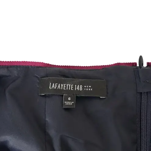 Lafayette 148 Blue Tweed Virgin Wool Blend Pencil Skirt Sz 6