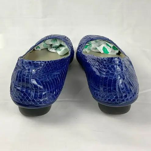 Naturalizer Blue Snakeskin Flats Driving Moccasins Isra Sz 9 Shoes
