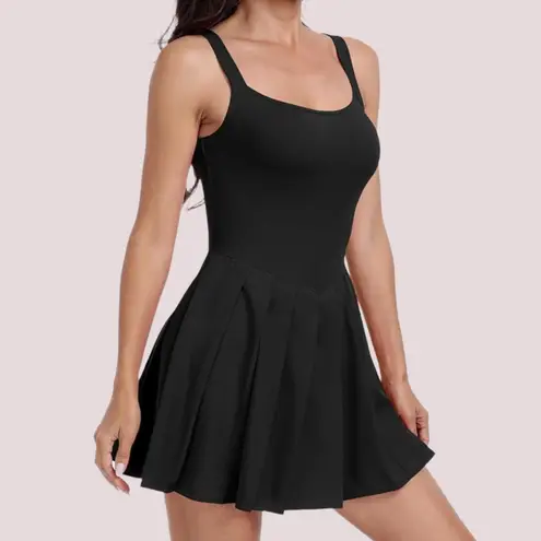 NWT Athletic Pleated Summer Mini Dress w/ Built In Shorts