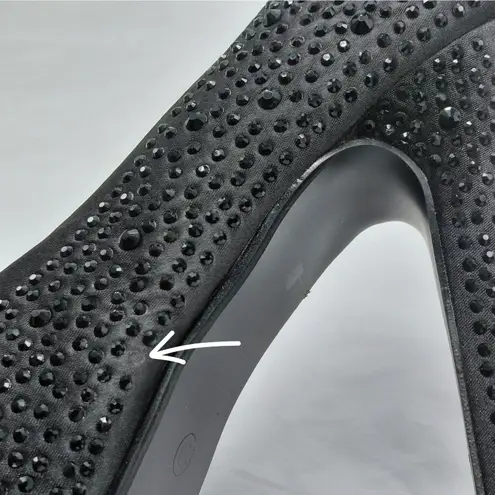 Bella Luna Rhinestone Platform Pumps Womens 7.5 Black Stiletto Heels Shoes Party