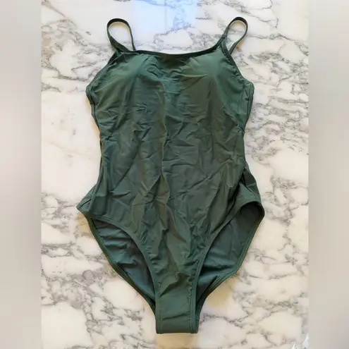 Quince NWT Italian Cami One-Piece Swimsuit – Palm Green, Size M