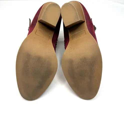 ShoeDazzle SASHANNA Bootie in Burgundy 8.5 Red
