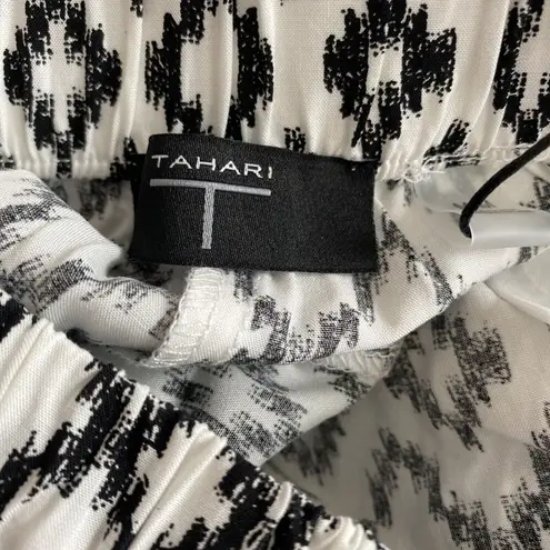 Tahari Women’s NWT Casual Comfortable Black White Jogger Style Pants Size M