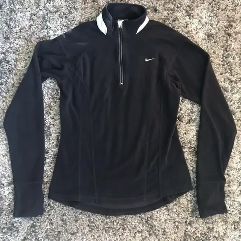 Nike  half zip pullover sz Small Black LS fleece