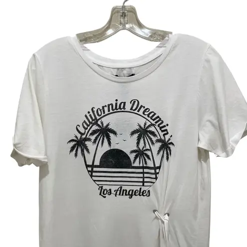 Brave Soul London California Dreamin Graphic T Shirt Dress White Women’s Small