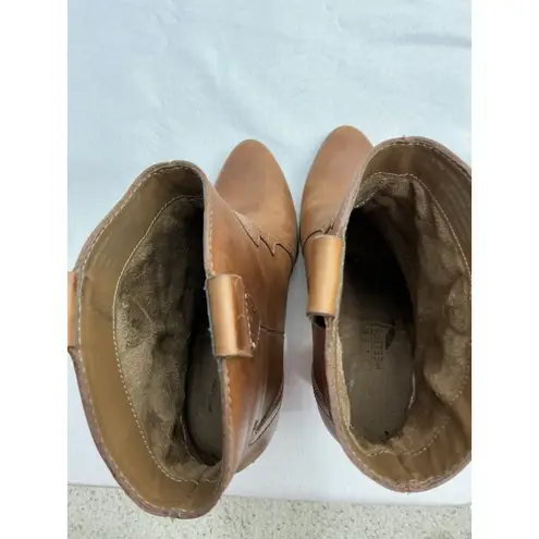 Aerosoles Womans Heel Rest Ankle Lincoln Boot 6.5 Brown Block Heel Western Style