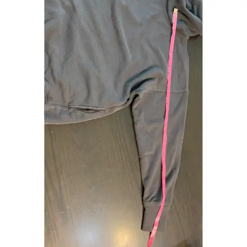 Aerie  Charcoal Gray Mock Neck Oversized Sweatshirt Pullover Fleece Size S READ