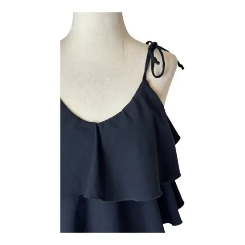 Lisa Marie Fernandez Bikini Top Women 4 Black Imaan Ruffled Tie Shoulder Swim