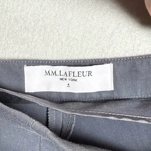 MM.LaFleur Womens Pants Gray High Rise Wide Leg Career Cotton Blend Size 4