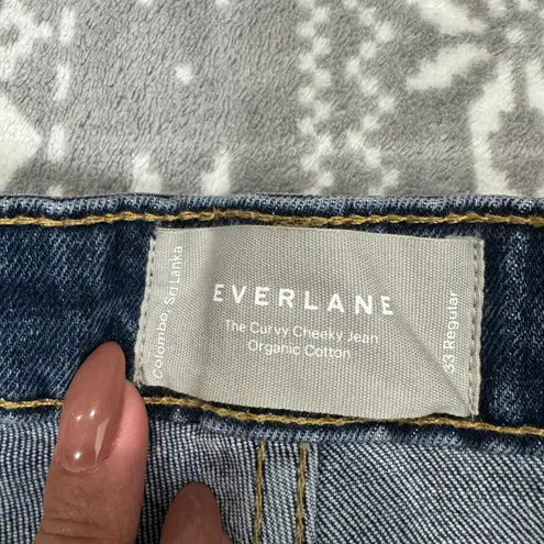 Everlane NWT  The Original Curvy Cheeky Jean Washed Midnight Size 33