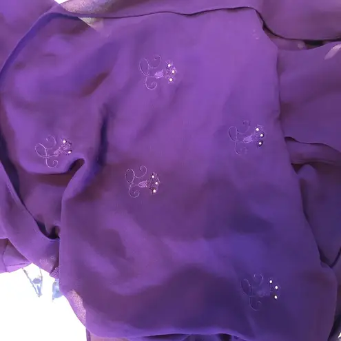 Karin Stevens Purple waterfall Neck Dress