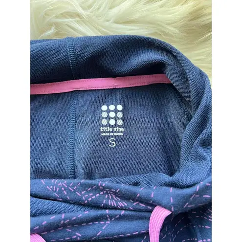 Title Nine Women's Hoodie Blue and Pink size Small