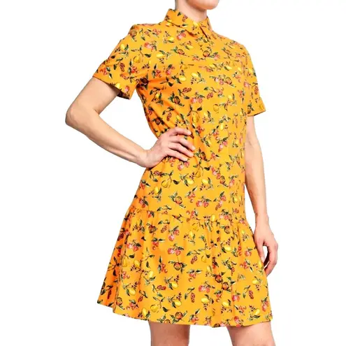 Donna Morgan Collared High Neck Button Down Folded Short Sleeve size 8