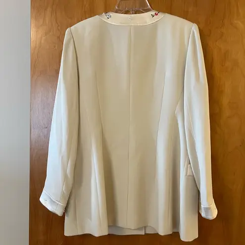 Sunny Choi Saks Fifth Avenue Blazer Jacket Embroidered Sequin Mandarin Collar 14