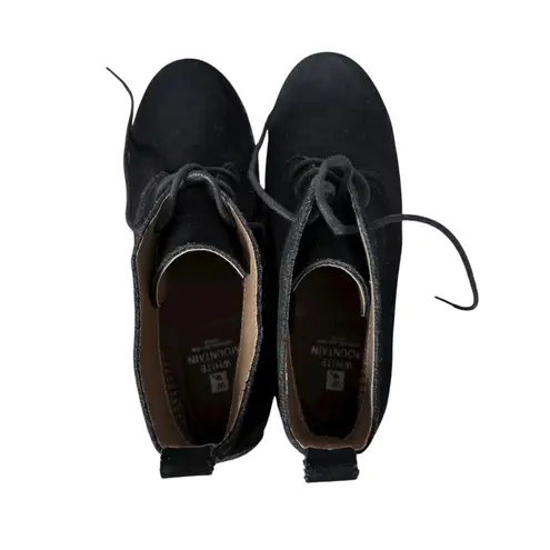 White Mountain auburn black suede booties women's size 6M
