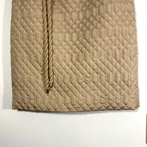 Strenesse Gabriele Strehle Quilted Rope Belt Skirt Tan Size 6