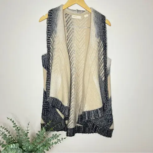 Anthropologie Sleeping on Snow Wool Blend Loose Fitting Sweater Vest Size M/L Gray