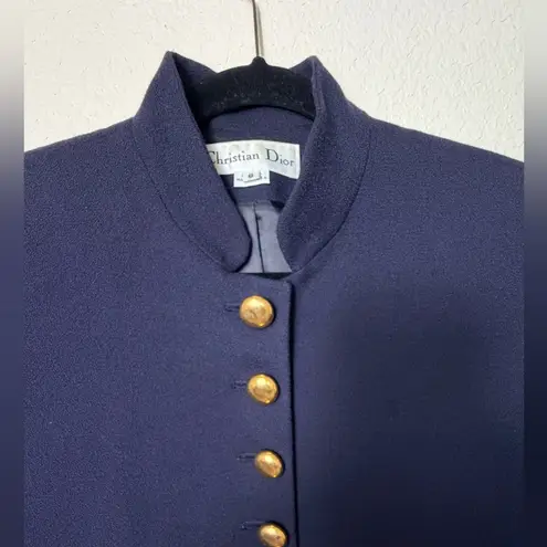 Christian Dior  Navy Military Blazer Gold Buttons | Size 6