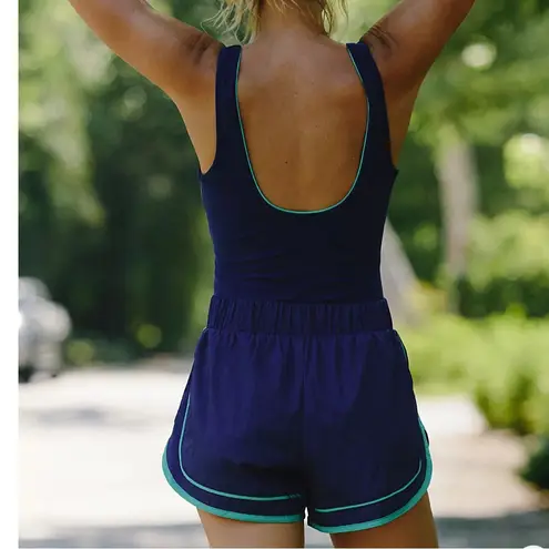 FREE PEOPLE Movement Varsity Blues Runsie Size Large Blue