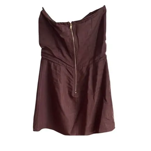 ✨SNDYS Romi Linen Sz XSmall Dress in Chocolate✨ Brown