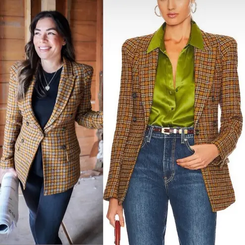 Smythe Plaid Blazer Not A Pagoda Tweed Plaid Single Button Jacket Size 0