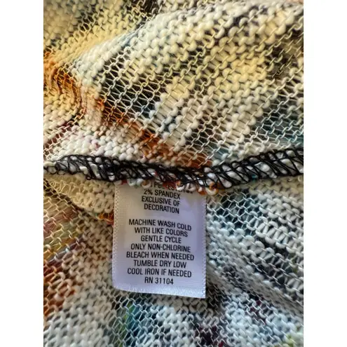 New Directions Women 3X Pullover Lace Up Front Boho Striped Knit Sweater Top NWT Brown Size undefined