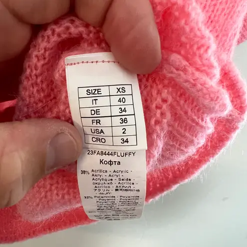 Beatrice B - Puff Sleeve Cropped Sweater Pink Classic Classic Preppy Work Casual