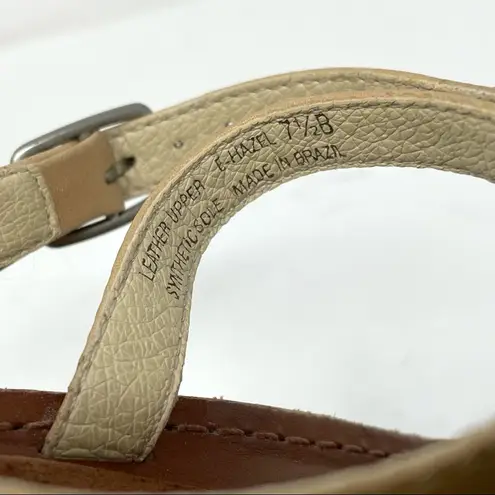 Elizabeth and James leather platform wedge sandals, size 7.5