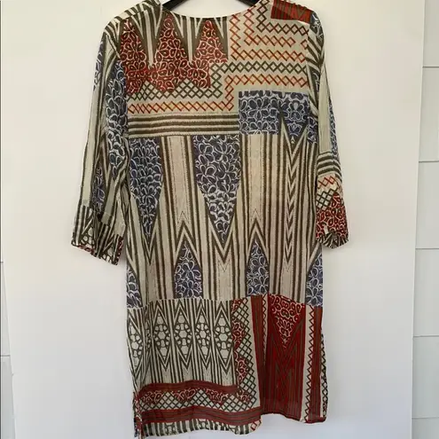 Antica Sartoria by Giacomo Cinque Swim Kaftan Dress Coverup Large Brown