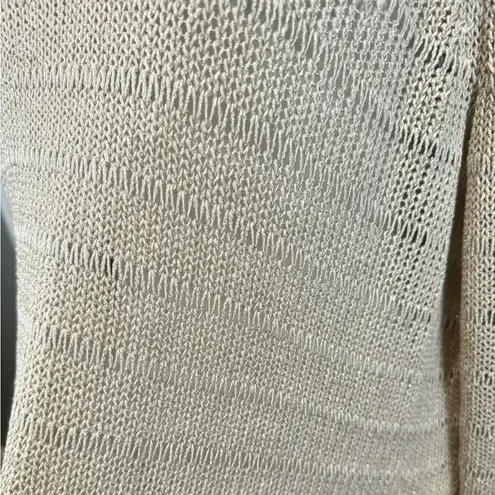 Lane Bryant cozy glam tan metallic shimmer knit split back sweater size 22/24